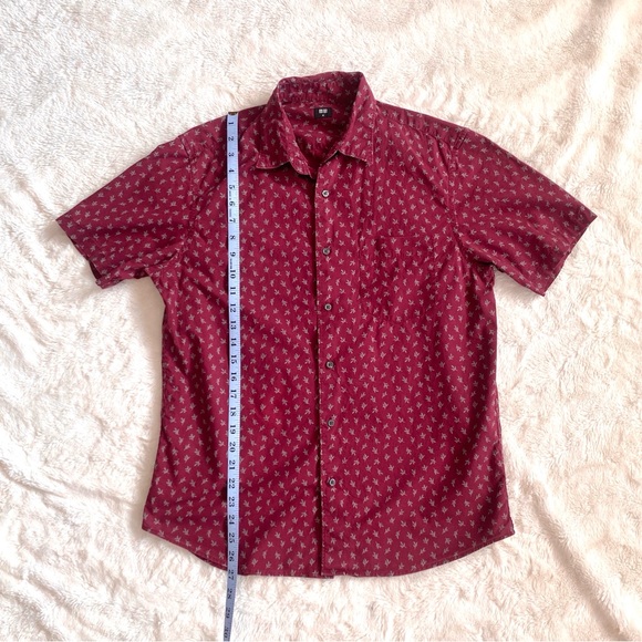 Uniqlo Short Sleeve Printed Casual Button Down Shirt - Picture 6 of 8